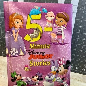 Disney Junior 5-Minute Stories Book - 12 Stories - Mcstuffins , Minnie, Sophia